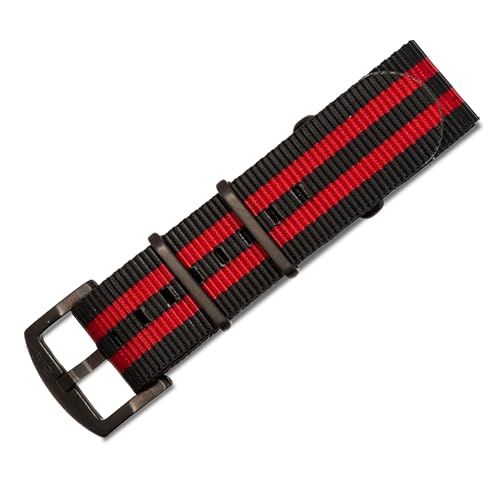 Image of BluShark - Original Collection Military-Style Waterproof Watch Strap, Fits All Timepiece Brands, Durable Nylon Wristwatch Accessories with Stainless Steel Buckle - 18mm, 20mm, 22mm & 24mm Watch Bands