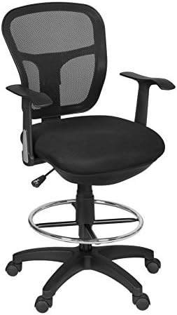 Miniatura 6 de Regency Harrison - Taburete giratorio ajustable de altura de barra giratoria con respaldo de malla, silla de oficina alta ergonómica con soporte