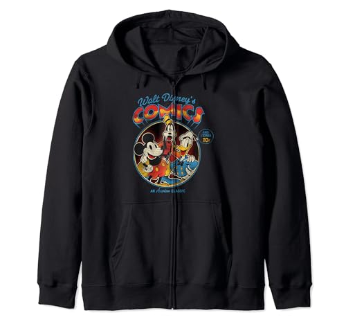 Sweat Mickey & Friends Vintage Group à fermeture éclair pour renouveler votre style streetwear