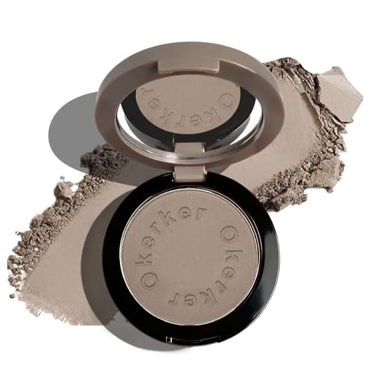 Okerker Cool Toned Contour Palette with Mirror, Taupe Grey Contour Powder for Pale Light Cool Toned Skin, Nose Contouring Bronzer Powder