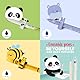 LEGAMI Stifte Set [7 Stck.], Panda, Giraffe, Corgi, Biene, Kitty, Lama und Hippo, erasable pen
