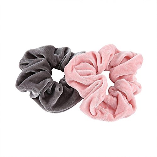 Outtybrave - Lazos elásticos de terciopelo para el pelo para mujeres y niñas, 2 unidades