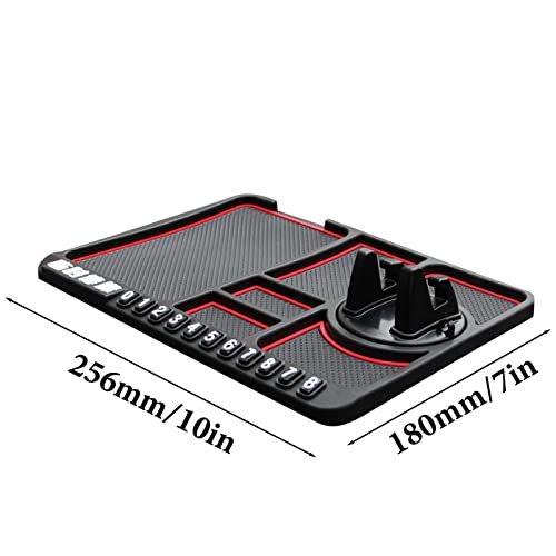 4 Pcs Phone Mat,Washable Board Tray - Car Pads Car Board Cover Car Mobile Phone Pad Sports Car Charging Pad Key Pad Storage Pad Perfume Pad Decoration Adj #TOP3