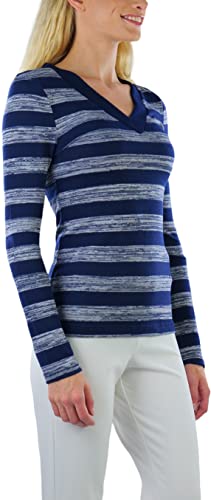 Image of ToBeInStyle Women's Classic Long Sleeve V-Neck Pullover Sweater