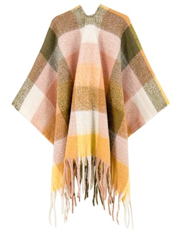 Image of Breezy Lane Women's Shawl Wraps Warm Poncho Ruana Wrap Cardigan