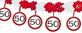 Länge: 400cm - aus weiß und rot bedrucktem Papier