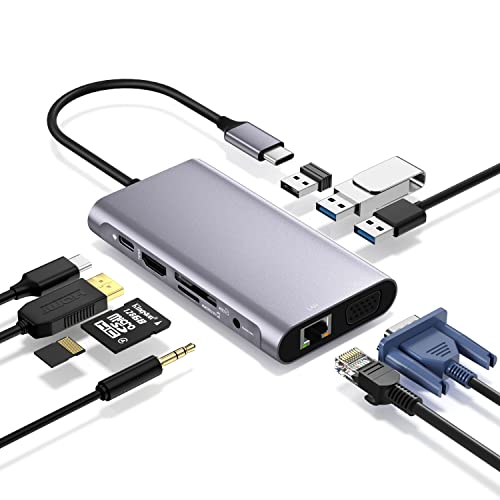 10 in 1 USB Cドッキングステーション USB Cハブ 二つHDMI Amazon.co.jp: 【2023高機能版】USB C ハブ 10-in-1 トリプル