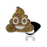 NAVIKA Poop Golf Ball Marker with Glitter | Hat Clip Included | Fun Golfing Accessory | Fun Golfing Gift | Funny Ball Marker for Women or Jr Golfers