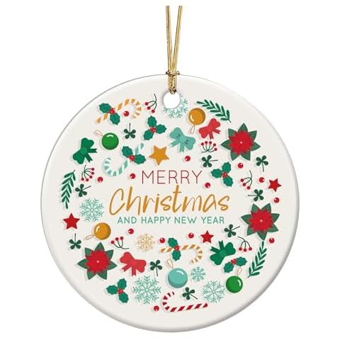 Christmas Ornaments 2023 Christmas Round Hanging Ornament Christmas Tree Ornaments Xmas Gift Christmas Decorations for Home Decor Cover