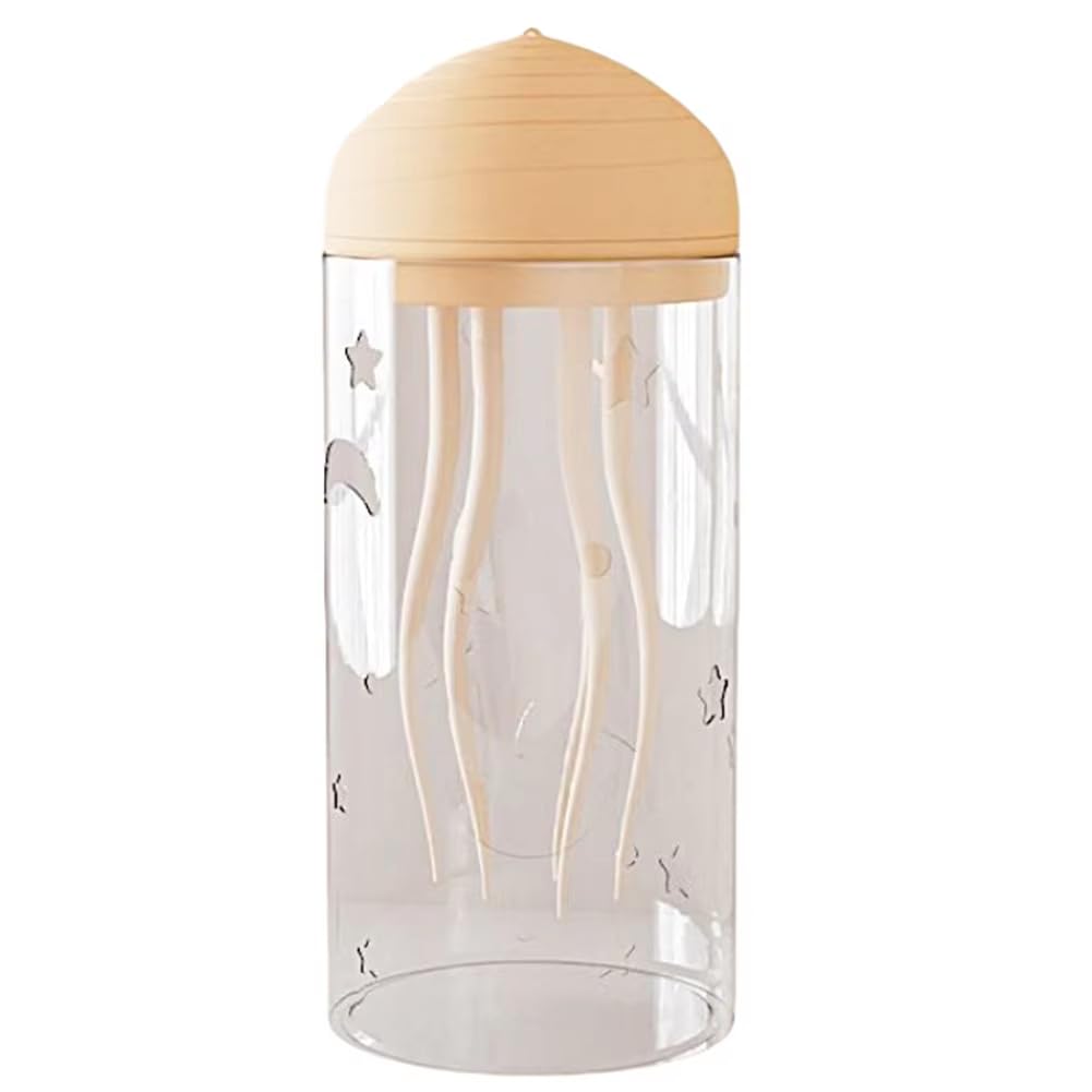 CTRLZS Rotating Jellyfish Night Light Sleeping Light Voice Control Atmosphere Light Decorative Type-C Charging for Desktop,B