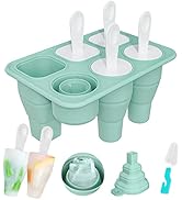 Korlon Popsicles Molds, Collapsible Silicone Baby Popsicle Molds Maker for Kids & Adults, Easy Re...