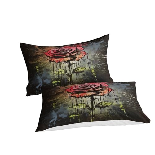 Parure de lit microfibre 200x200 imprimé fleurs 3D - 4