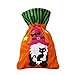 Alecony Halloween Sac à Cordon thème fête décoration Sac à Cordon Maternelle Sac de Bonbons Bracelets Événementiels (Orange, One Size)