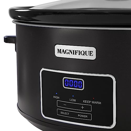 Zing WB-SCO70-BKT-1P Magnifique 7 Quart Programmable Slow Cooker, Kitchen Appliances, Perfect Kitchen Small Appliance For Family Dinners, Black Stainless Steel thumb #6