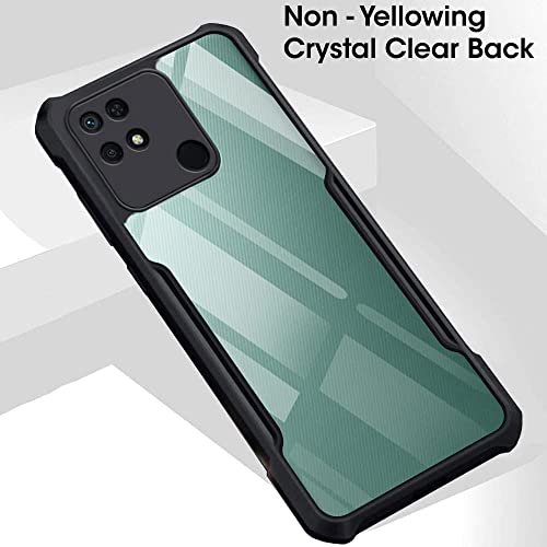 Image of WOW IMAGINE Back Cover for Redmi 10 Power | Redmi 10 (2022) - AirEDGE Technology | Crystal Clear Transparent Mobile Case Cover | Hard Bumper | Full Armor Shockproof Device & Camera Protection | Black