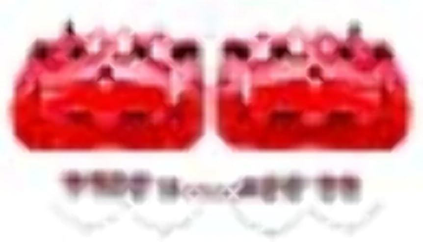 Power Stop Front S5508 Pair of High-Temp Red Powder Coated Calipers For Jeep Cherokee 2014-2023 [Model Specific]