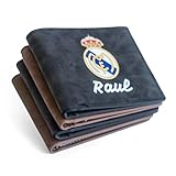 Genérico Cartera Personalizada con Escudo de fútbol y Nombre | Cuero sintético Premium