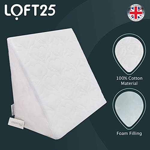 Loft 25® Flex Foam 2 Way Bed Wedge | Removable Quilted Cover | Comfort and Support | Made in the UK