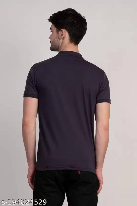 Image of COLDPLAY Men's Cotton Blend Solid Polo T-Shirt | Men's Half Sleeve Polo T-Shirt