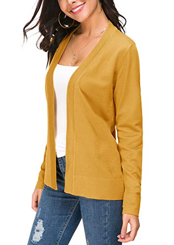 Image of EXCHIC Women's Long Sleeve Open Front Cardigan Sweater Lightweight Casual Knit Sweaters