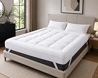 GMTEXTILE Thick Single Mattress Topper 5cm, Microfiber Single Bed Topper Single Bed Mattress Toppers Best Anti Allergenic (Single 90 X 190cm)