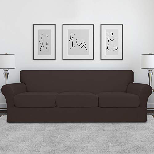 Image of Easy-Going 4 Pieces Oversized Stretch Couch Cover for Dogs Washable