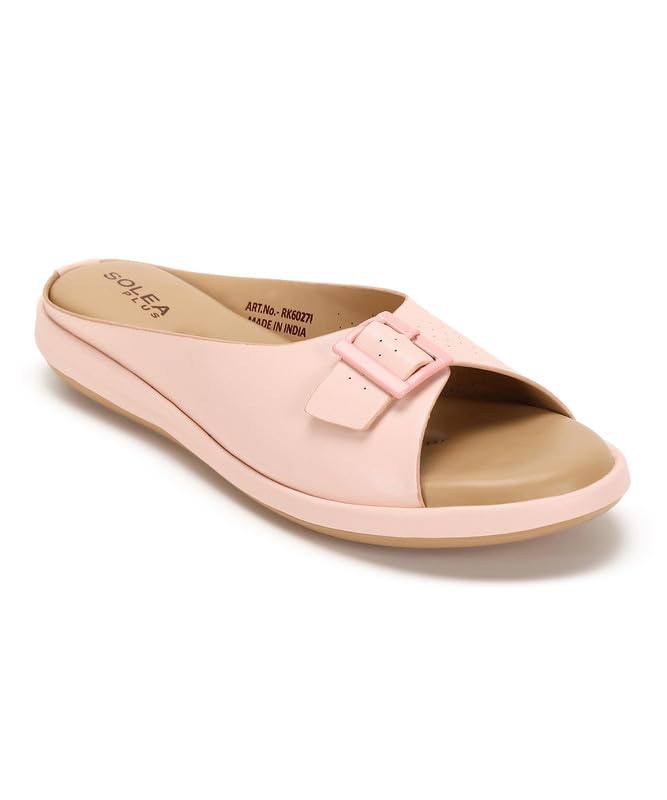 PARAGON RK6027L Womens Pink Sandals | Stylish Slip on Flat Sandals with Cushioned Soles | Comfortable Everyday Sandals for Outdoor Use (B0CJLQZR7M) Amazon Price History, Amazon Price Tracker