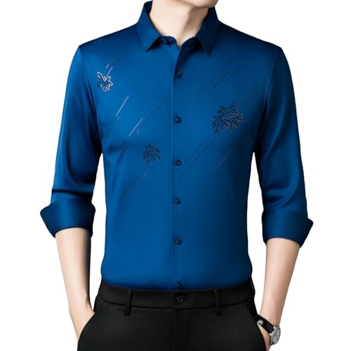 Chemise anti-plis homme à manches longues stretch et sans couture