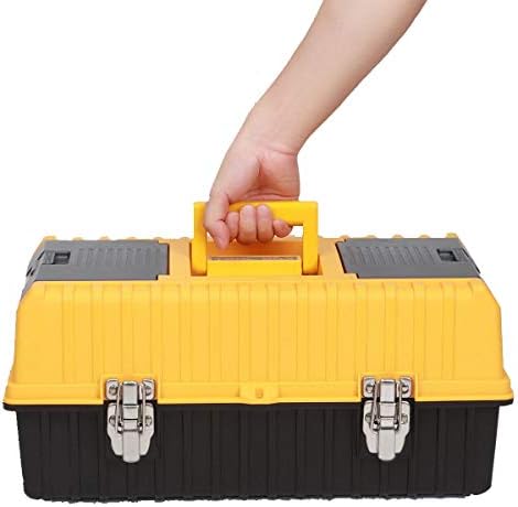 OCGIG 3 Layer Folding Tool Box Multi-function Household Container Hand Storage Case 21 inch
