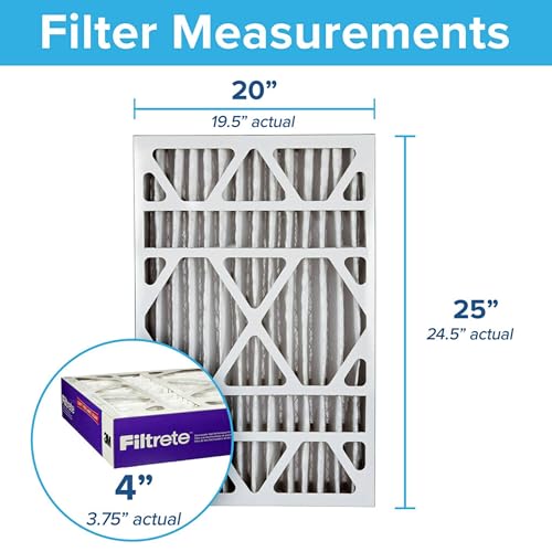 Filtrete 20x25x4 Slim Fit (3.75" width) AC Furnace Air Filter, MPR 1550, MERV 12, Fits AprilAire & Carrier, CERTIFIED Asthma & Allergy Friendly, 2-Pack (Actual Size 19.50 x 24.50 x 3.75) - image 2