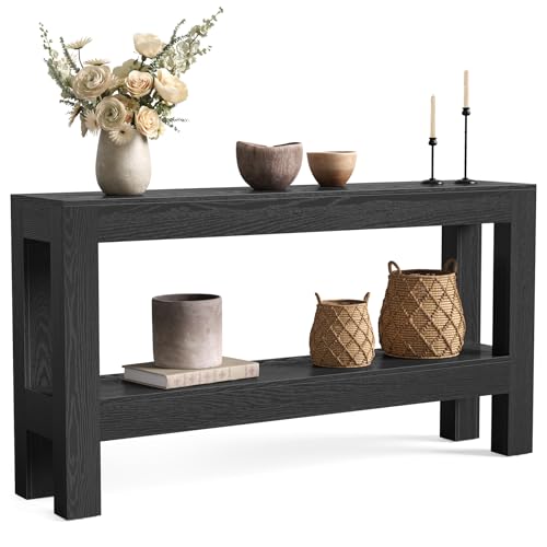 LITTLE TREE 63-Inch Black Console Table
