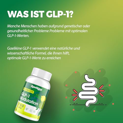 Modulation du GLP-1 750 mg Pour La Gestion du Poids, La Suppression de l'appétit Et La Santé Intestinale, Supplément Naturel de GLP, Niveaux de GLP-1, Booster - 60 Capsules (60 Unité (Lot de 1)) – Image 3