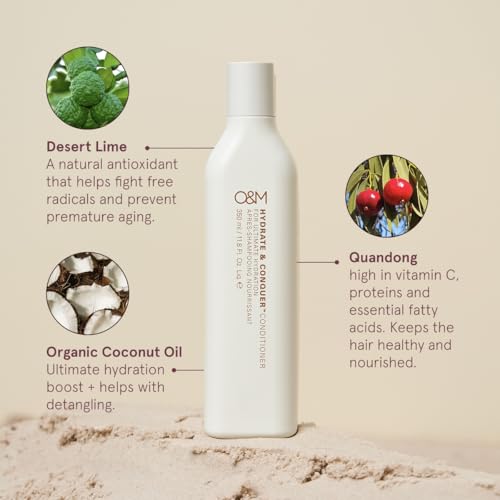 O&M Hydrate & Conquer Balsamo (350 Ml) - Feuchtigkeit FüR Trockenes Haar - Color Safe, Senza Solfato, Parabeni, Silikonen, Ftalati, Triclosan, Propilenglykol E Glutine, Peta-Zertifiziert - 3