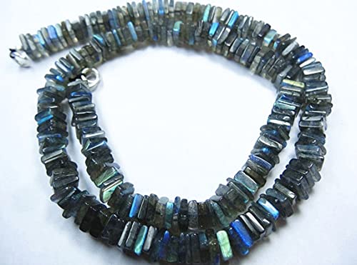 Labradorite bleue naturelle perles carrées lisses 5 MM rang de 16 pouces