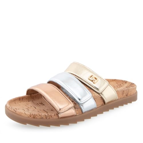 Image of Aerosoles Women's Lee Slide Sandal, Rose Gold Leather, 7 UK