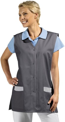 LEIBER Westenkasack - Damen-Kasack - ohne Arm - mit Druckknöpfen - grau - Größe: XL