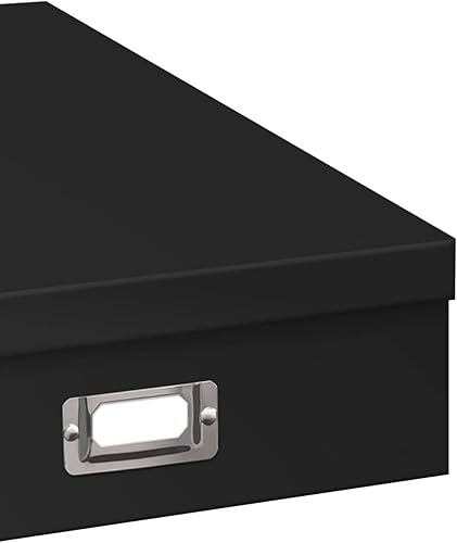 Miniatura 3 de Pioneer Caja de almacenamiento jumbo para álbumes de recortes, color negro, 14.75 pulgadas x 13 pulgadas x 3.75 pulgadas