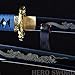 Handmade Authentic 1095 High Carbon Steel Japanese Samurai Sword Full Tang Real Sharp Dragon Katana Cool Sword Combat Ready (Blue Dragon Katana)
