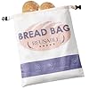 Meowoo Beeswax Bread Bags for Homemade Bread, Reusable Beeswax Bags for Sourdough, Cotton Waxed Bag with Buckle Closure, Keeps Fresh Longer Food Storage Bag, 43 x 32cm, Blue