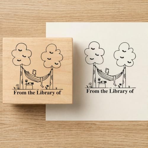 Image of Kunya Personalised Book Stamp with Your Name(3.5 cm Dia), customised for Stamping Books for Readers, Great Gift for booklovers, Kids, Teachers (Lazy Reader)