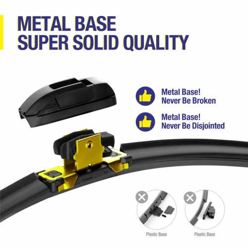 Image of 3 Wipers 22 inch /22 inch /11 inch Replacement For Ford Expedition 2020 2019 2018 (Set of 3), 22 Inch+22 Inch Windshield Wiper Blades with 11 Inch Rear Wiper Blade-Original Factory Quality