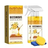 Natural Beeswax Essential Oil Wax, Deep Wood Care & Polish for Furniture, Tables, Cabinets, Chairs, Floors – Easy Spray Application for Home Use (2pcs)