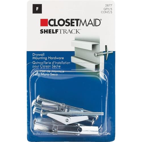 ClosetMaid 2877 Wall Anchors and Screws for Drywall, 5-Pack