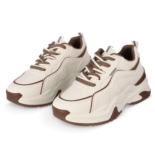 Zapatillas de tenis para mujer finamente elaboradas en cuero de alta calidad número 37