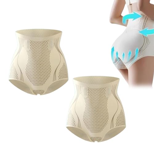 Culotte Shaper PelvicFlex en Tissu Ionique - Gaine Haute pour Femme en Coloris Chair Taille L