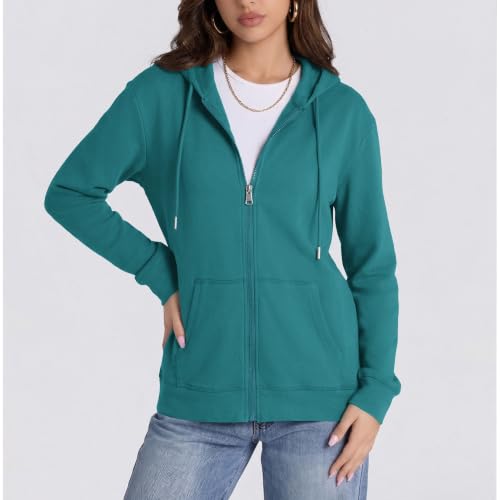 Image of Witsmile Zip Up Hoodie Women Oversized Sweatshirt Long Sleeve 2026 Fall Outfit Lightweight Jackets Workout Clothes