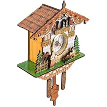 Mobestech Handcrafted Traditional Cuckoo Clock Wall Clock with Retro Construction Decorative Wall Hanging for Home Office Living Bedroom