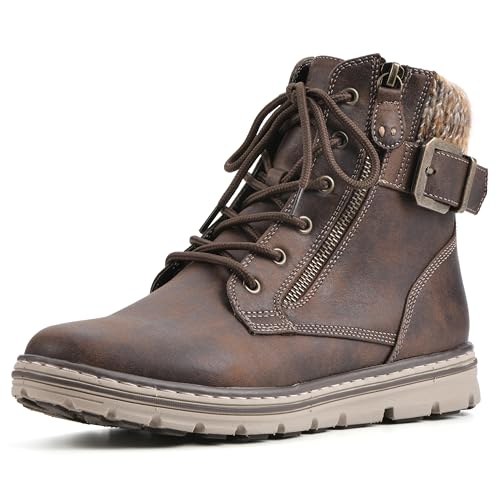 Best Womens Boots for Traveling Europe: Comfort & Style 13 CLIFFS BY WHITE MOUNTAIN Shoes Kelsie Women's Lace-up Hiker Style Bootie, Brown/Fabric, 8.5 M