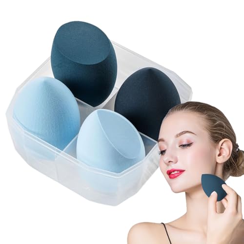 Yulokdwi Esponjas de Maquillaje para Base | 4 esponjas de Belleza Multicolores sin látex para Maquillaje | Esponja de Maquillaje para una aplicación cosméticos líquidos, en Crema