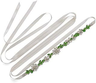 AW BRIDAL Belt Wedding Belt Rhinestone Bridal Sash Wedding Dress Belt Pearl Jeweled